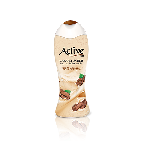 Active Milk and Coffee Creamy Scrub Face and Body Shampoo 400 gr 